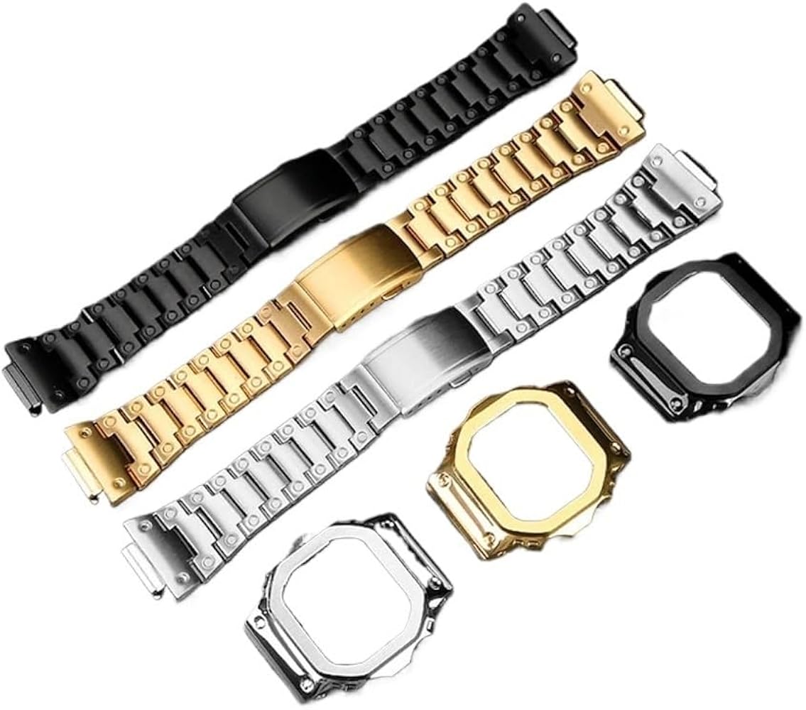 最終値下げ。CASIO G-SHOCK DW5600HR メタルバンド ステンレス鋼ストラップとケースメタルバンドカシオDW-5600 GW-B5600